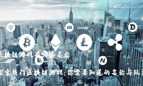 区块链游戏有哪些名称
探索热门区块链游戏:你需要知道的名称与玩法